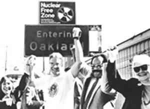 Victorious activists in Nuclear Free Oakland